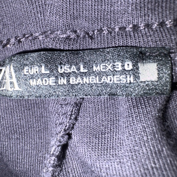 Zara Purple Wide Leg Sweatpants Drawstring Lounge Pants Size L - Picture 5 of 5